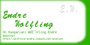 endre wolfling business card